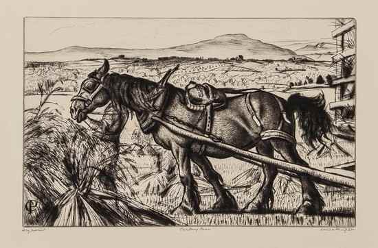 Appraisal: Dame Laura Knight - Carting Corn drypoint signed titled and