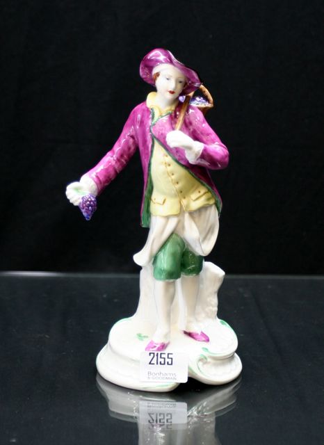 Appraisal: A Spode figure of a grape harvester marked 'Chelsea Figure