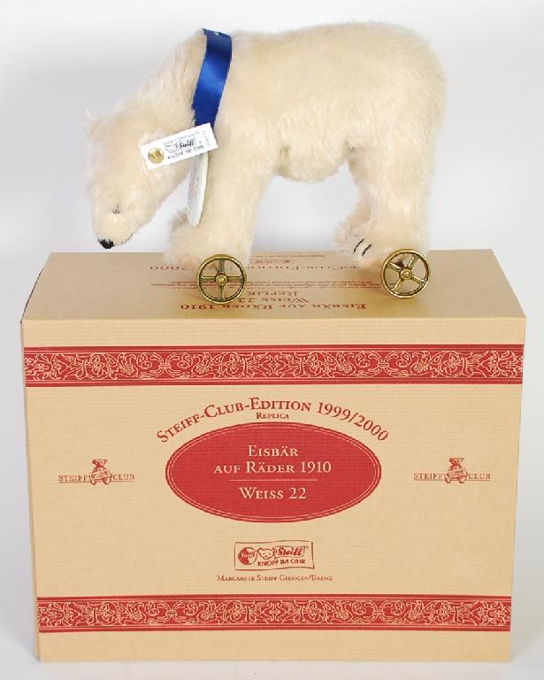 Appraisal: TWO MARGARETE STEIFF MINT AND BOXED LIMITED EDITION REPLICA TEDDY