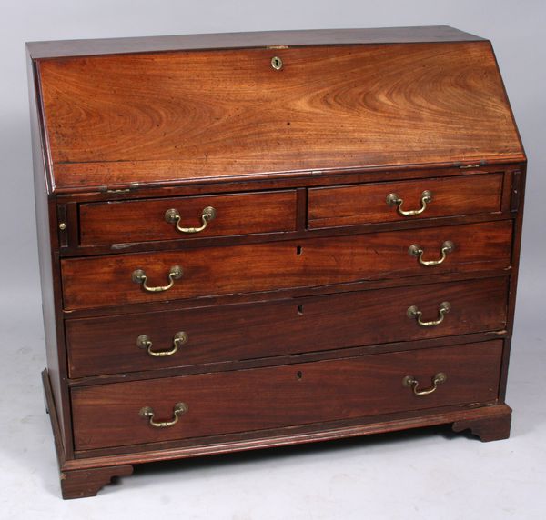 Appraisal: George III mahogany desk h x l x Old finish