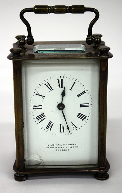 Appraisal: A LATE TH EARLY TH CENTURY BRASS CARRIAGE TIMEPIECE the