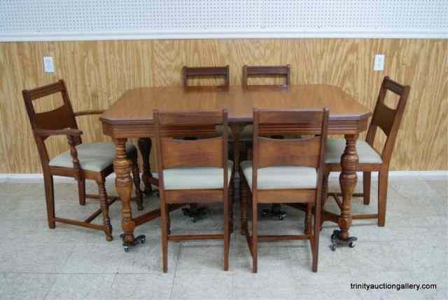 Appraisal: Antique c 's Mahogany Dining Table ChairsFrom an estate and