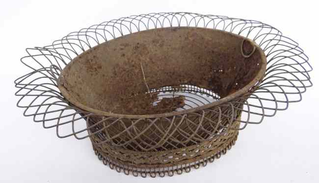 Appraisal: French wire basket '' W '' Ht