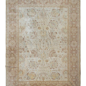 Appraisal: An Oushak Wool Room-Size Carpet TH CENTURY Including fringe feet