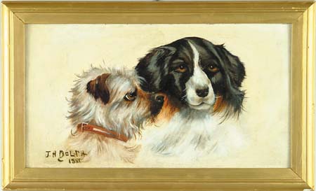 Appraisal: JOHN HENRY DOLPH American - BEST FRIENDS Oil on board