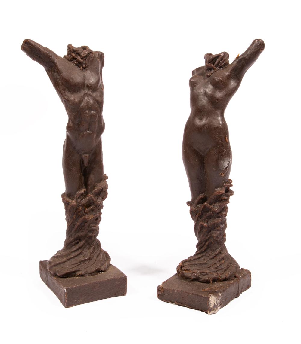 Appraisal: Pair of Mario Villa Nicaraguan New Orleans - Wax Studies