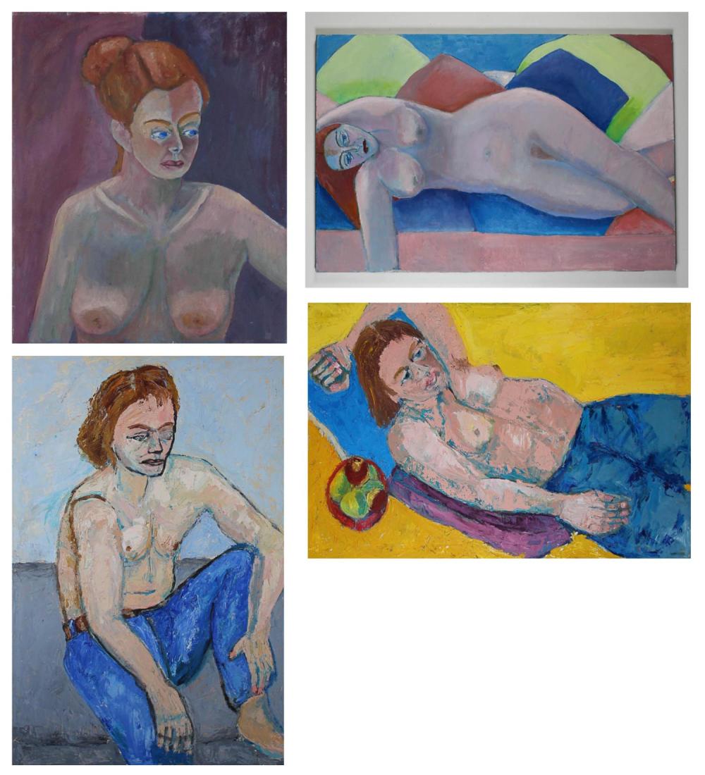 Appraisal: INEZ WEISSMAN Oregon New York - four oils on canvas