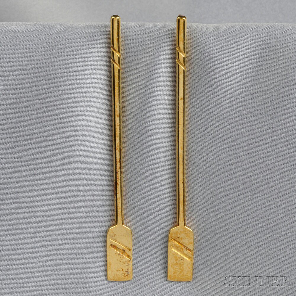 Appraisal: Whimsical kt Gold Earpendants Craig Drake each designed as an