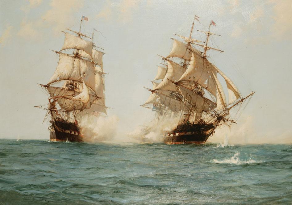 Appraisal: MONTAGUE DAWSON The Shannon's Last Battle signed and the reverse