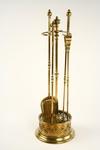 Appraisal: FIREPLACE TOOLS - Federal period solid brass three piece fireplace