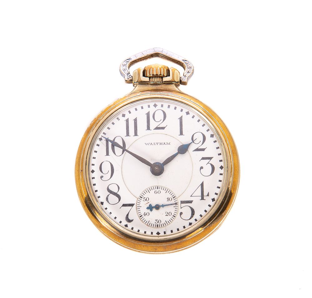 Appraisal: Waltham Crescent Street j Railroad Pocket Watch Waltham Crescent Street