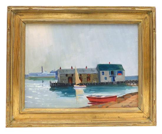 Appraisal: Louise S P Rodman th C Reynold's Dock Pre-Hurricane oil