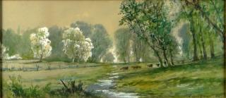 Appraisal: Edmund Darch Lewis American - Watercolor on Paper Landscape with