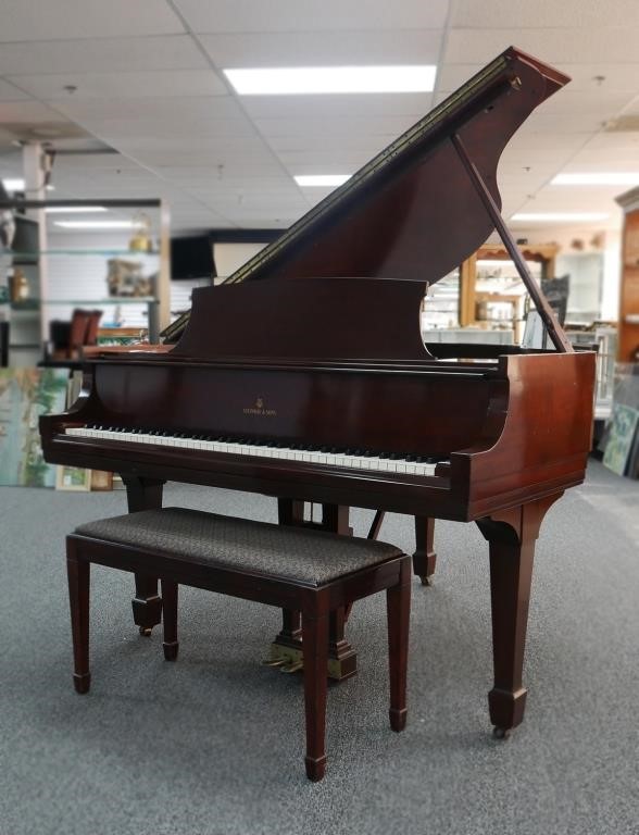 Appraisal: Steinway baby grand piano Model S mahogany The smallest of