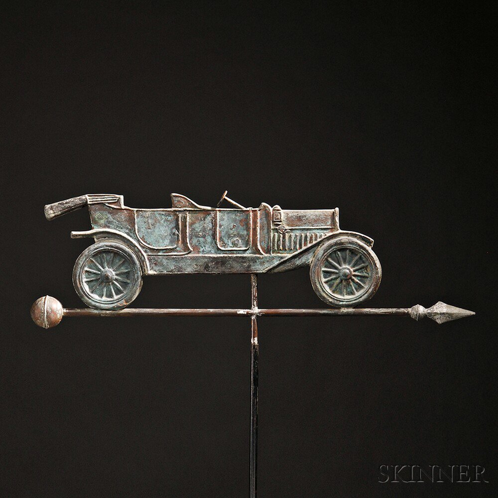 Appraisal: Molded Copper Locomobile Weathervane E G Washburne Co New York