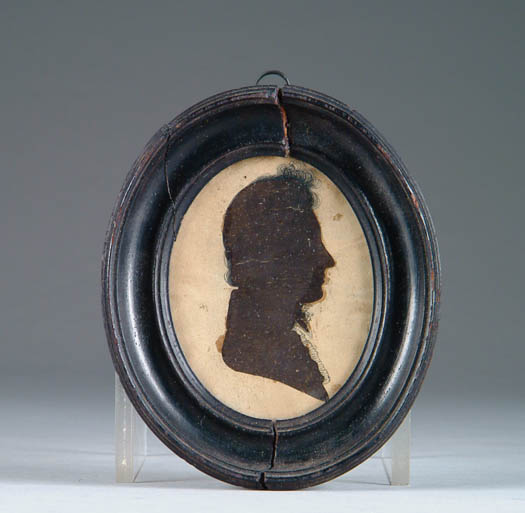 Appraisal: HOLLOW CUT SILHOUETTE OF MAN Identified on back Christopher Capp