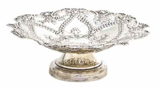 Appraisal: An English Silver Footed Compote William Devenport Birmingham having a