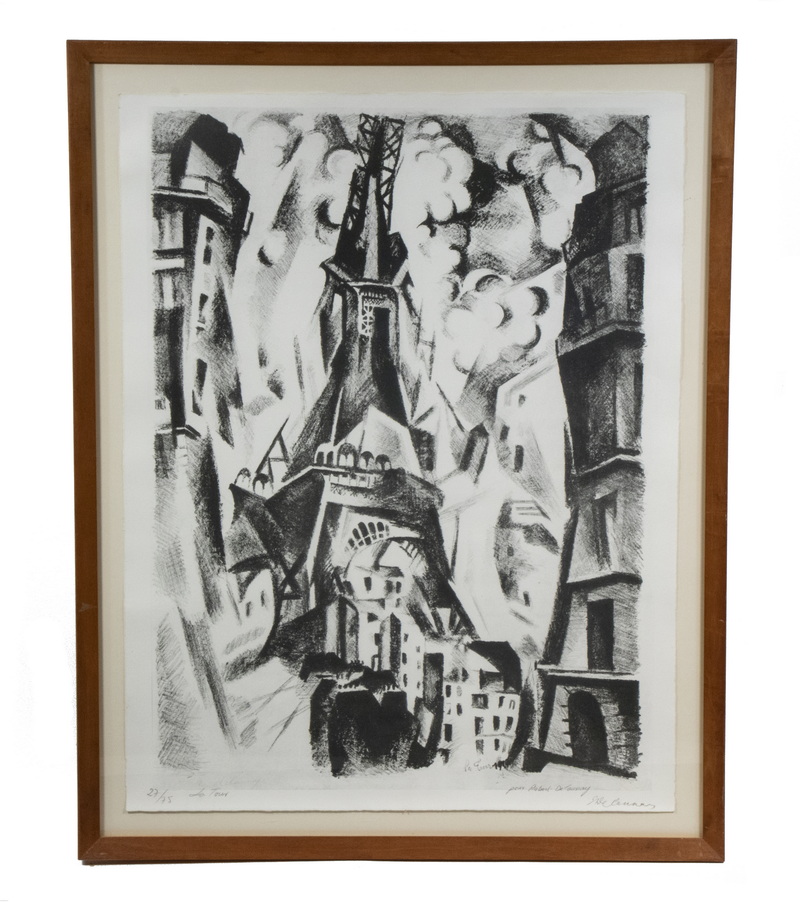 Appraisal: AFTER ROBERT DELAUNAY FRANCE - La Tour photo lithograph on