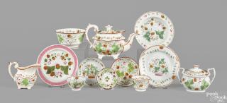 Appraisal: Strawberry pattern Staffordshire th c to include a teapot ''