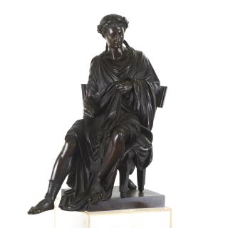 Appraisal: French Bronze figure of the poet Horace French Bronze figure