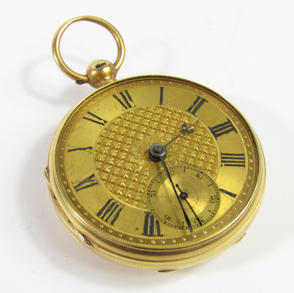 Appraisal: A William IV ct gold cased open faced pocket watch