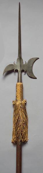 Appraisal: A continental halberd th century Having a inch top spike