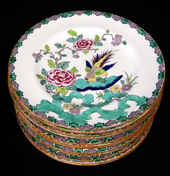 Appraisal: Crown Staffordshire plates set of fourteen with English Chinoiserie decoration