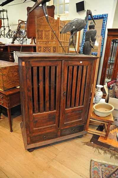 Appraisal: A STAINED ORIENTAL CABINET