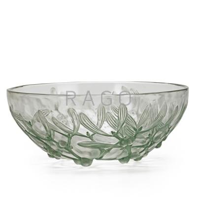 Appraisal: LALIQUE GLASS BOWL Gui th c Molded R Lalique mark