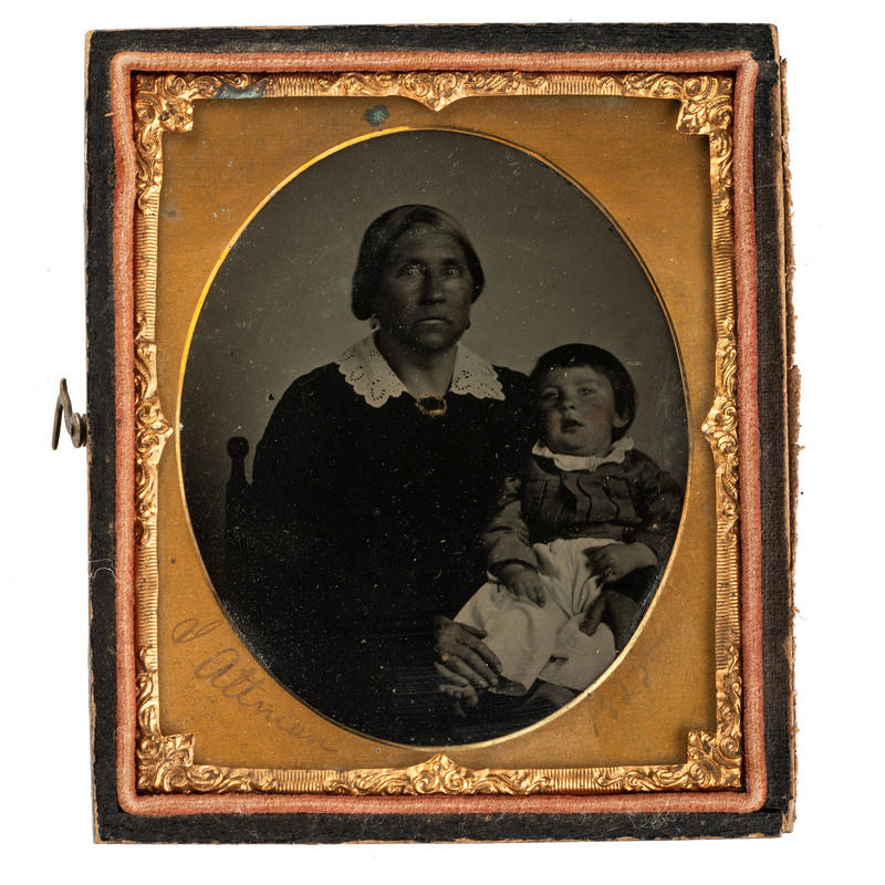 Appraisal: AFRICAN AMERICANA Sixth plate ruby ambrotype of an African American