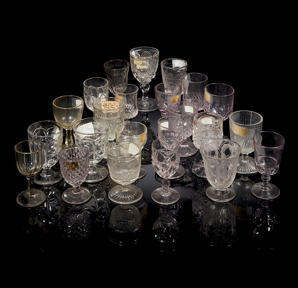 Appraisal: Assorted Glass Small Wine Cordial Glasses Twenty three assorted glass