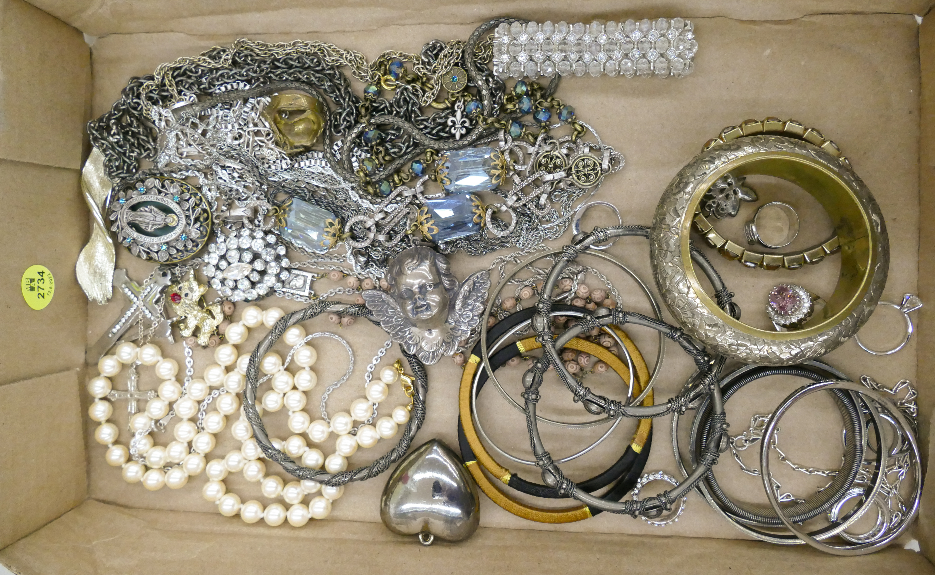 Appraisal: Box Silver Costume Jewelry Etc