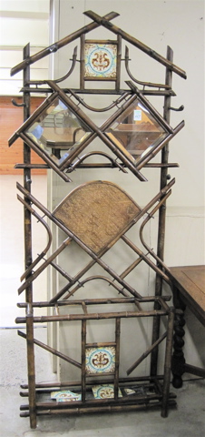 Appraisal: VICTORIAN BAMBOO HALLSTAND Aesthetic Movement c - the top portion