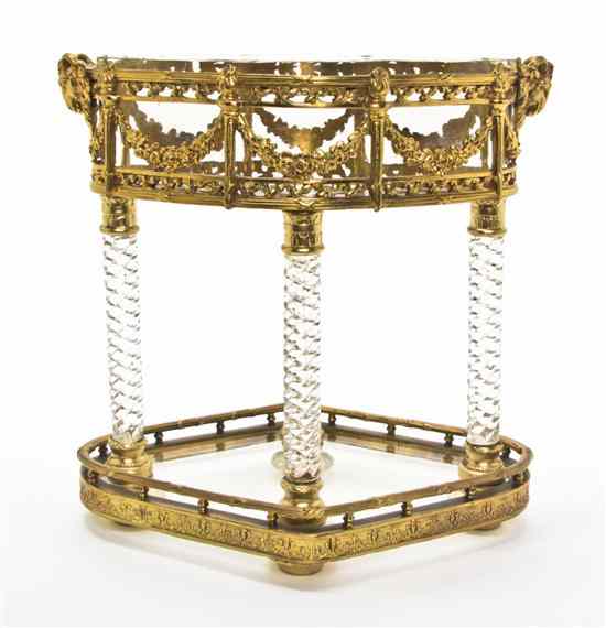 Appraisal: A Neoclassical Gilt Metal Epergne having a removable glass liner