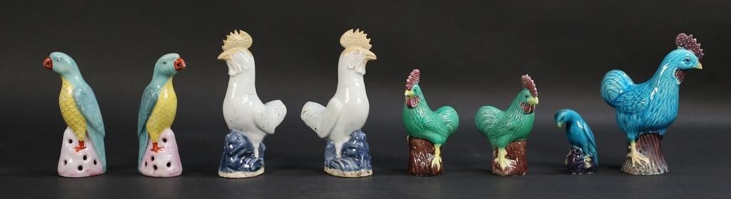 Appraisal: GROUPING OF CHINESE BIRD PORCELAIN FIGURESGrouping of Chinese export style