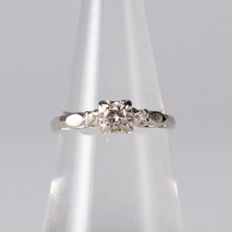 Appraisal: A Birks kt white gold diamond ring the carat unmeasured