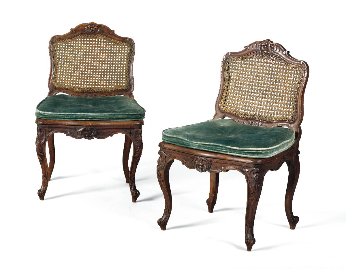 Appraisal: PAIR OF LOUIS XV CARVED BEECHWOOD CHILDREN quot S SIDE