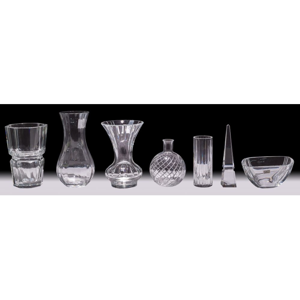 Appraisal: BACCARAT CRYSTAL ASSORTMENT items including vases paperweights and a bowl