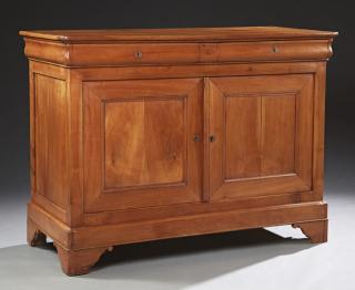 Appraisal: French Louis Philippe Carved Cherry Sideboard c the rounded edge