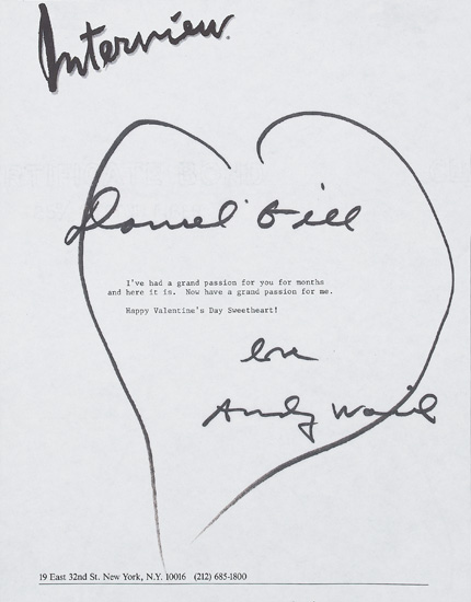 Appraisal: WARHOL ANDY Brief Typed Letter Signed and Inscribed with large