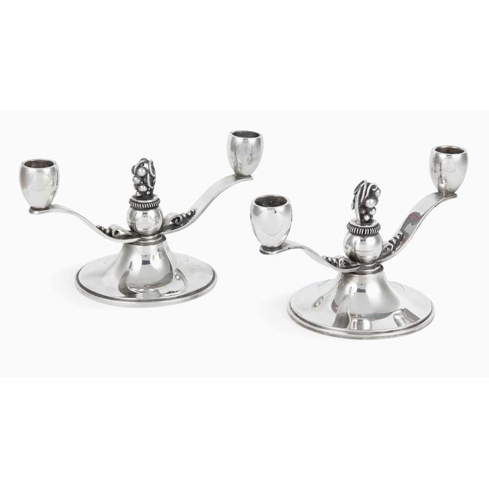 Appraisal: S C FOGH COPENHAGEN PAIR OF CANDLESTICKS CIRCA silver each