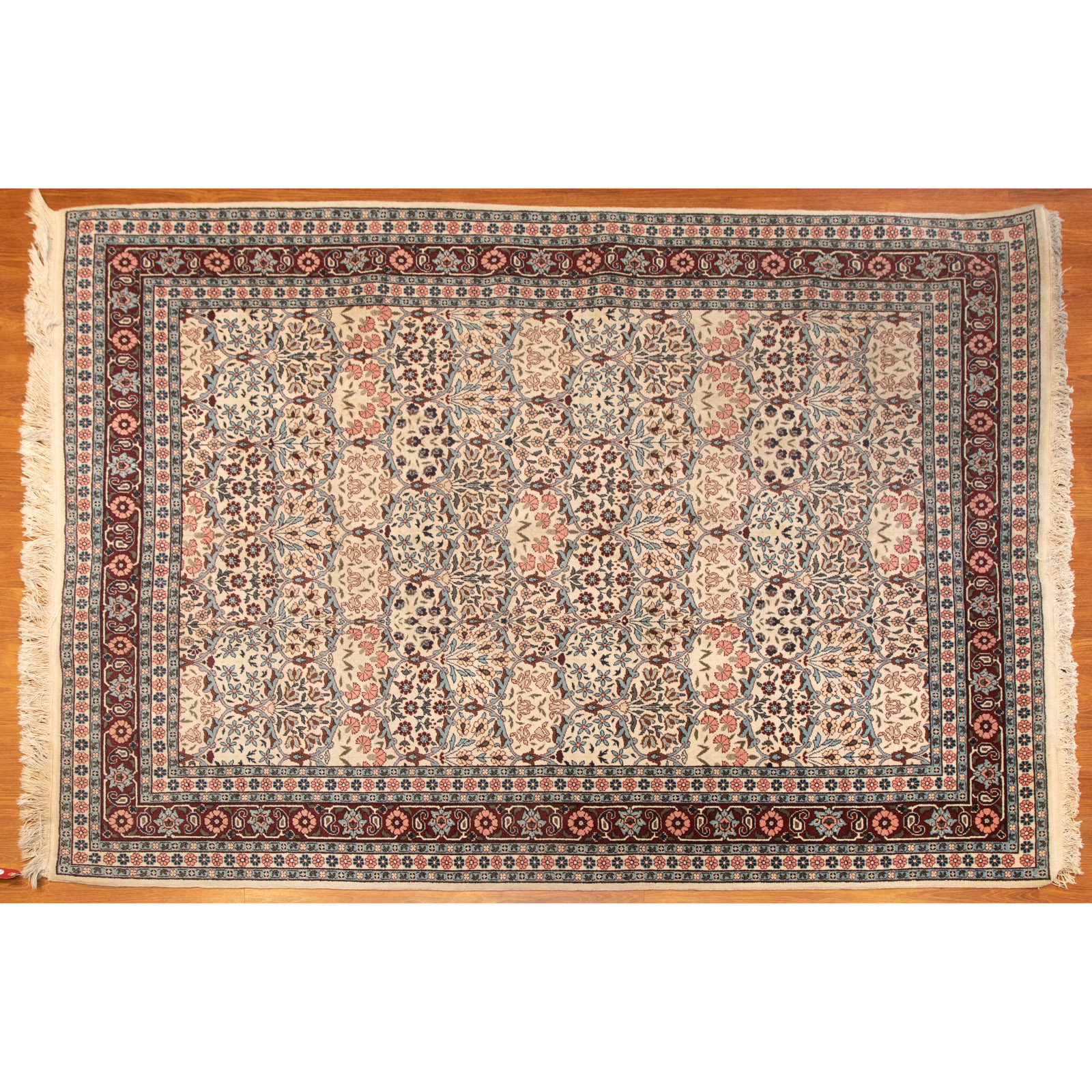 Appraisal: HEREKE RUG TURKEY X Fourth quarter- th century hand-knotted wool