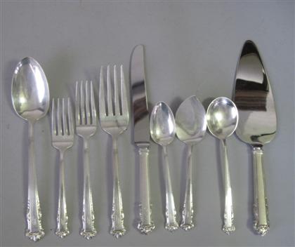 Appraisal: Lunt 'English Shell' pattern sterling silver flatware servicefirst half th