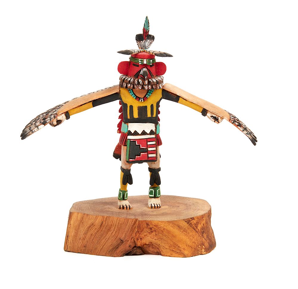 Appraisal: Hopi Red-Tailed Hawk Kachina Palakwayo Earl Arthur Hopi Red-Tailed Hawk