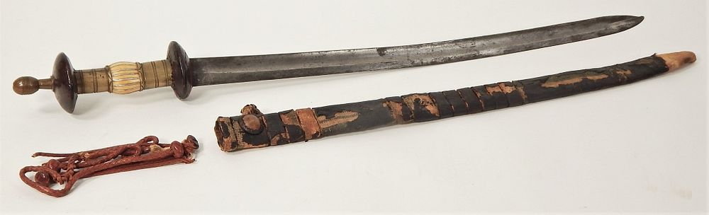 Appraisal: Middle Eastern or African Sword and Scabbard Middle East C