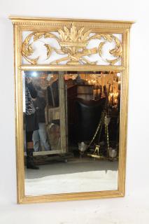 Appraisal: Louis XVI style gilt beveled mirror Louis XVI style gilt