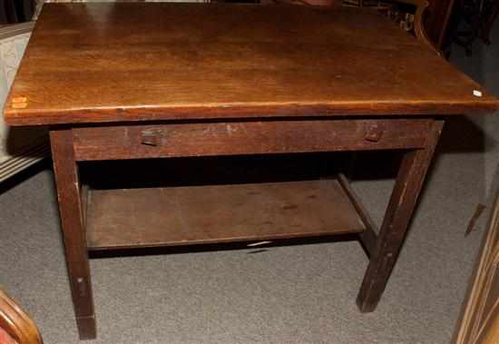 Appraisal: American Arts and Crafts Mission oak single-drawer library table Estimate