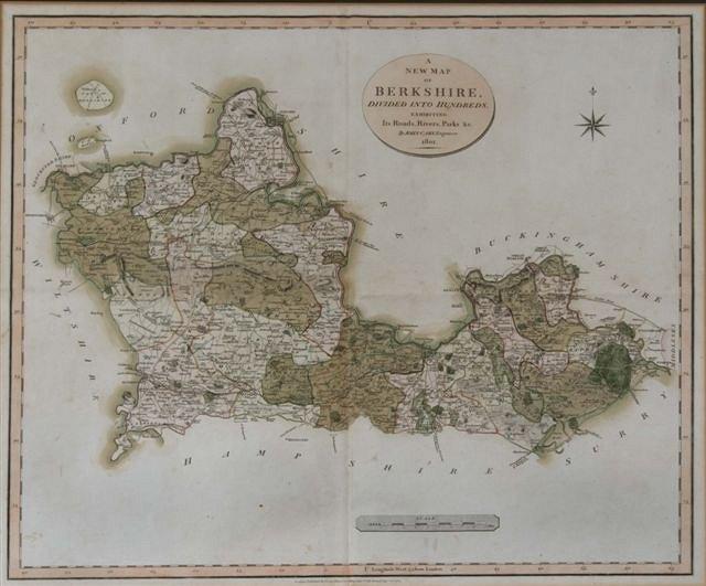 Appraisal: A George III map of Berkshire by John Cary circa