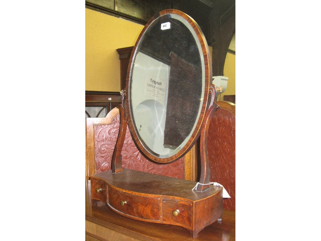 Appraisal: Regency mahogany toilet mirror