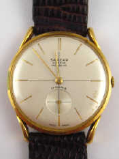 Appraisal: A Swiss hallmarked carat gold Gent's Sarcar Geneve wristwatch case